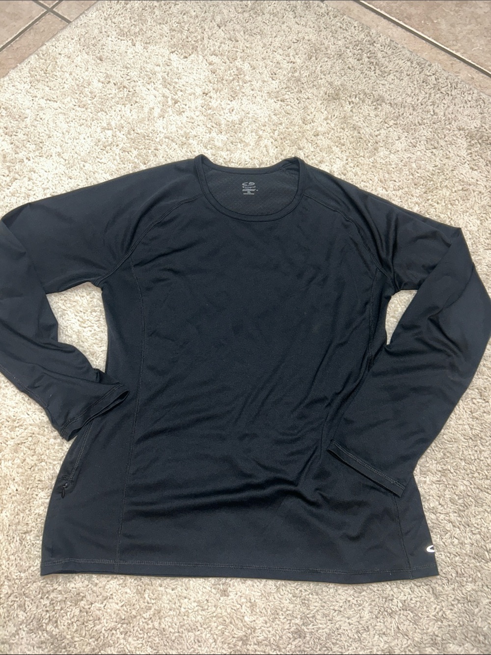 Champion Black Long Sleeve Women's Athletic Tee